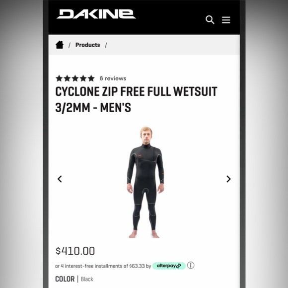 DAKINE CYCLONE ZIP FREE FULL WETSUIT
3/2MM-M & CYCLONE SPLIT TOE BOOT 3/2MM-11 - Picture 4 of 14